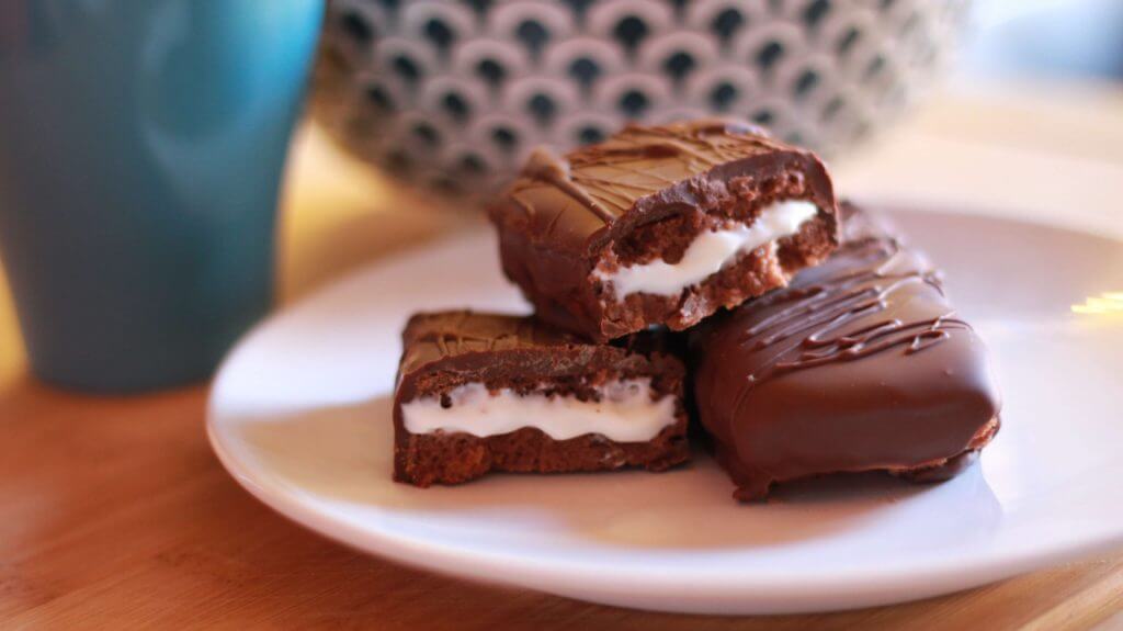 Receita de bolinho de chocolate fit tipo kinder