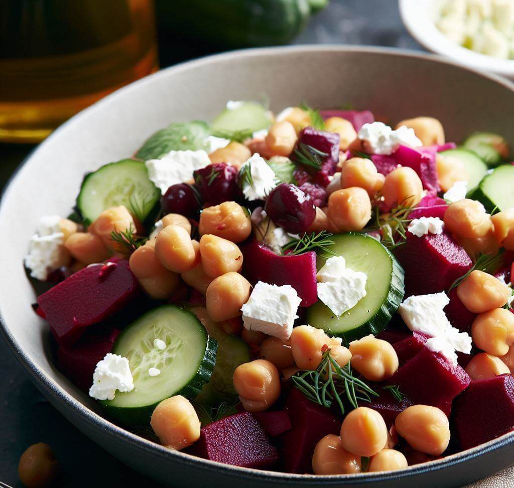 Salada de grão de bico